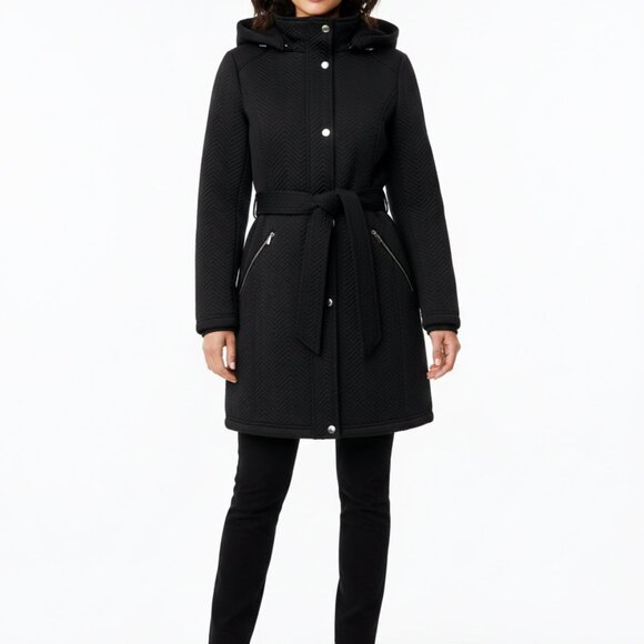 LAURA Women's Weatherproof Walker Winter Jacket, Quilted Coat Hooded Belted (S) - Picture 7 of 10